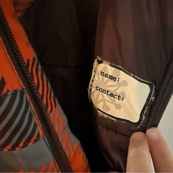 Toddler size 4T snow bibs checkered orange brown - Picture 8 of 9